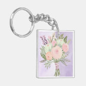 Purple Flowers Sleutelhanger (Voorkant Links)