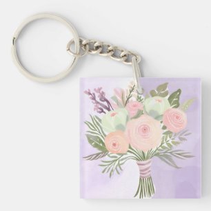 Purple Flowers Sleutelhanger