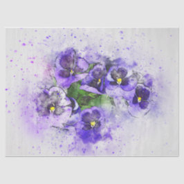 Purple Flowers Vergeet-me-nots Decoupage Tissuepapier