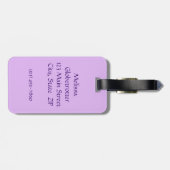 Purple Flowers Verticaal Bagagelabel (Achterkant horizontaal)