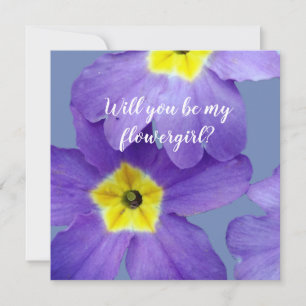 Purple Flowers Wil je mijn flowergirl kaart zijn?