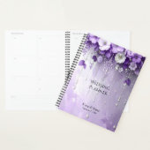 Purple Flowers with Dangling Pearls Planner (Devant avec enveloppe)