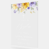 Purple Flowers, Yellow Flowers, Baptism Welcome (Angle)