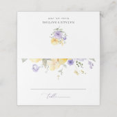 Purple Flowers, Yellow Flowers, Boho, Baptism (Buitenkant ongevouwen)