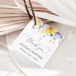 Purple Flowers, Yellow Flowers, Boho, Baptism Bedankjes Labels