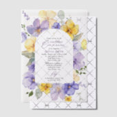 Purple Flowers, Yellow Flowers, First Communion Vellum Uitnodigingen (Offset (Uitnodiging))