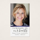 Purple Foil Forever in Our Hearts Memorial Card (Devant)