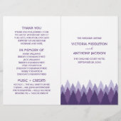 Purple Forest Range Woodland Wedding Programme (Devant)