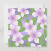 Purple Frangipani Invitation d'anniversaire (Dos)