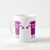 Purple Frankenstein Halloween Clip Art Café Mug (Devant gauche)