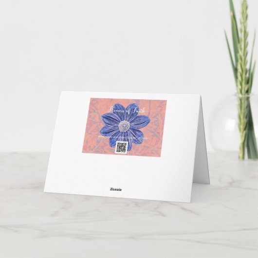 Purple Freesia Tear Drop Scripture Carte de Sympat (Dos)