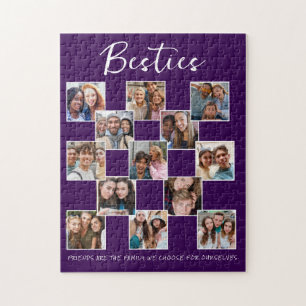 Purple Friendship Photo Collage Puzzle personnalis