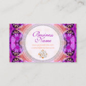 Purple Fuchsia Guérison Carte de visite du nouvel (Dos)