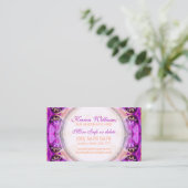 Purple Fuchsia Guérison Carte de visite du nouvel (Debout devant)