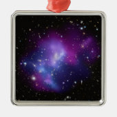 Purple Galaxy Cluster Space Image Metalen Ornament (Voorkant)