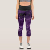 Purple Galaxy Series Design 8 Capri Leggings (Recto)