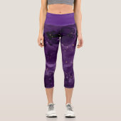 Purple Galaxy Series Design 8 Capri Leggings (Recto)