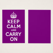 Purple Gardez le calme et continuer (Devant & derrière)