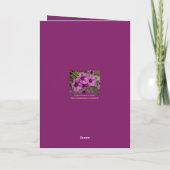 Purple Geraniums Carte d'anniversaire pour belle-s (Dos)