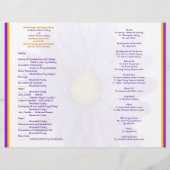 Purple Gerbera Daisy Élégant programme de mariage (Dos)