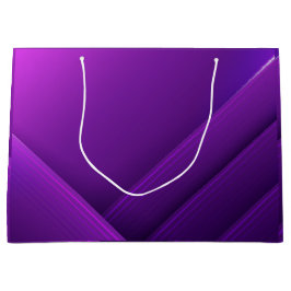 Purple gift bag with white handles and geometric  groot cadeauzakje