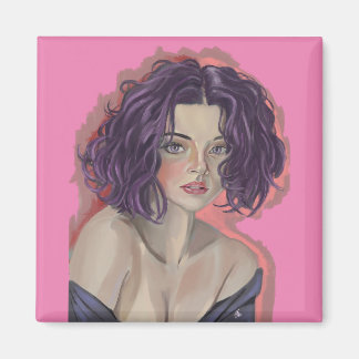 Purple girl magneet