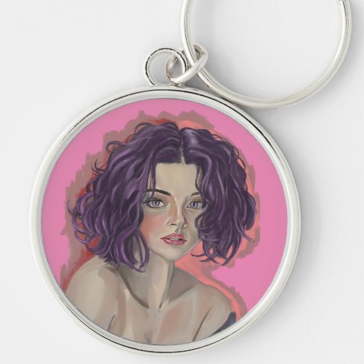 Purple girl sleutelhanger (Voorkant)