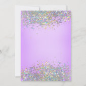 Purple Glitter 3rd Birthday Invitation (Dos)