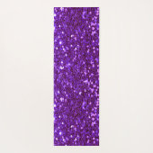 Purple Glitter Bling Glam Modern Yogamat (Achterkant)