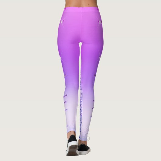 Purple Glitter Drips Leggings (Dos)