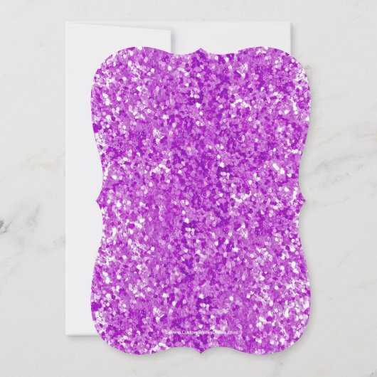 Purple Glittery Bow Graduation Party Invitation (Dos)