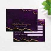 Purple Gold Agate Certificat cadeau d'entreprise (Bureau)