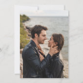 Purple Gold Agate Photo Faire-part de mariage fonc (Dos)