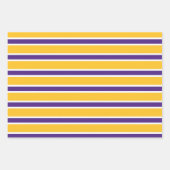 Purple, Gold, and White Chevron & Stripe Pattern Inpakpapier Vel (Voorkant 2)