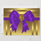 Purple Gold Anniversaire Invitations (Devant)