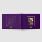 Purple Gold Cardinals Real Foil Funeral GuestBook (Complet)