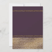 Purple Gold Chic Sparkling Glam Party Invitations (Dos)