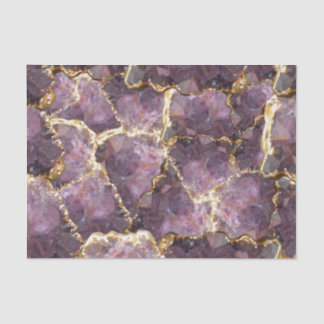 Purple Gold Crystal Collage Tissue Paper Tissuepapier