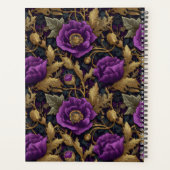 Purple Gold Floral William Morris Elegant Monogram Planner (Achterkant)