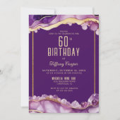 Purple Gold Gemstone 60e Invitation anniversaire (Devant)