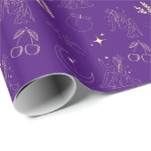Purple Gold Goddess Tattoo Pattern  Cadeaupapier (Rol Hoek)