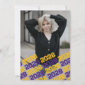 Purple & Gold Graduation 2 Carte de remerciements  (Dos)