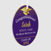 Purple Gold Graduation Class Of 2025 Nom Personnal (devant)