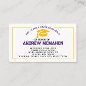 Purple Gold Graduation Invitation Faire-part Insér (Devant)