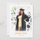 Purple Gold Graduation Photo Invitation (Dos)