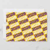 Purple & Gold Graduation Photo Invitation (Dos)