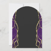 Purple Gold Ink Dark Arch Wedding Invitation (Dos)