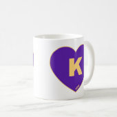 Purple & Gold K-Heart Mug (Devant droit)
