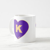 Purple & Gold K-Heart Mug (Devant gauche)