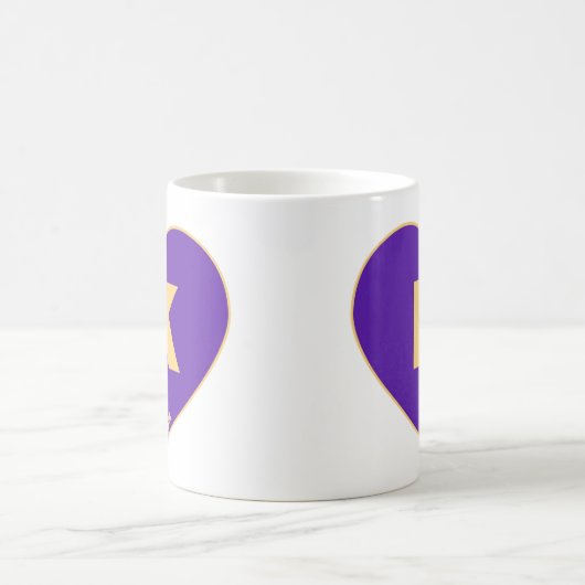 Purple & Gold K-Heart Mug (Centre)